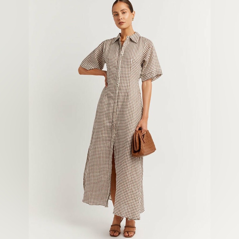 Dissh GAIA CHOCOLATE GEO SHIRT